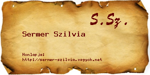 Sermer Szilvia névjegykártya