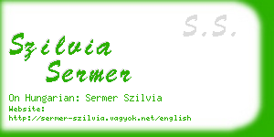 szilvia sermer business card